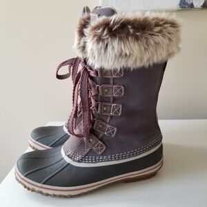 Eddie Bauer Hunt Pac Weatheredge Insulated Boots Faux Fur Size 9